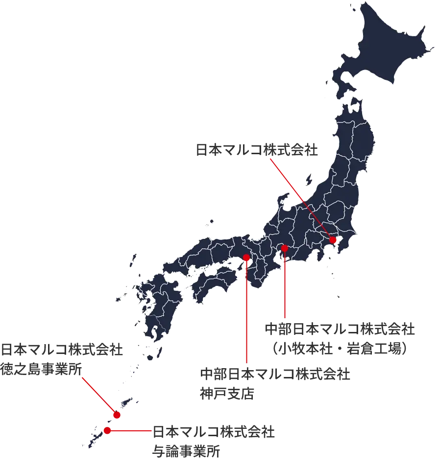 グループ会社の分布図